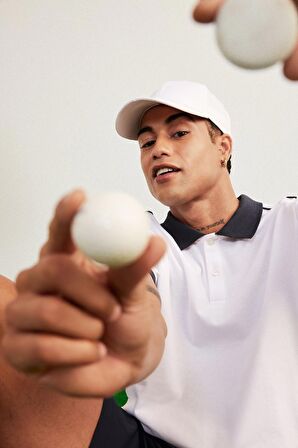 DeFactoFit Slim Fit Dar Kesim Sporcu Kısa Kollu Pike Polo Tişört D9780AX25SPWT34