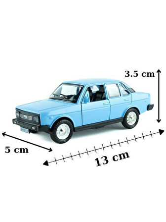 Metal Araba Çek Bırak Murat 131 Mavi Sesli ve Işıklı ( 1/36 Ölçek )