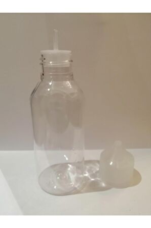 100ml Şeffaf Gorilla Şişe Beyaz Kapak, Plastik Şişe, Boş Şişe, Likit Şişesi, 100 Adet