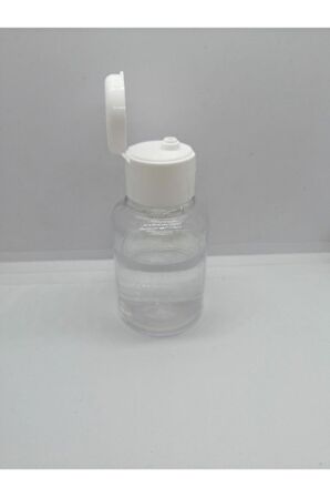Şeffaf Plastik Şişe 100ml, fliptop kapak, 100 Adet