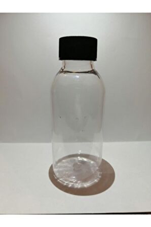 100ml Şeffaf Plastik Şişe+siyah Düz Kapak,boş Şişe,medikal Şişe,100 Adet