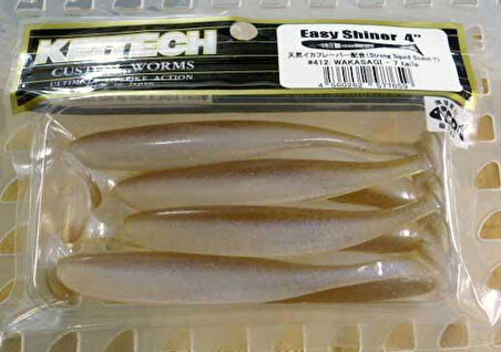 Keitech Easy Shiner 10cm (4") #412 Wakasagi Kokulu Silikon Balık