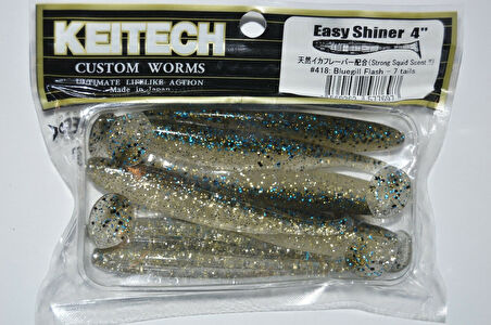 Keitech Easy Shiner 10cm (4") #418 Bluegill Flash Kokulu Silikon Balık