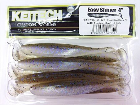 Keitech Easy Shiner 10cm (4") #440 Electric Shad Kokulu Silikon Balık