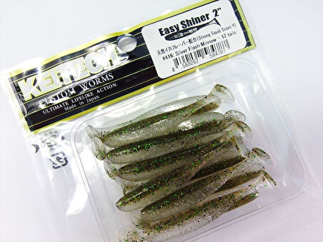 Keitech Easy Shiner 5cm (2") #416 Silver Flash Minnow Kokulu Silikon Balık