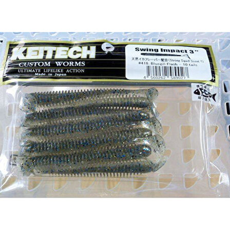 Keitech Swing İmpact 7.5cm (3") #418 Bluegill Flash Kokulu Silikon Balık