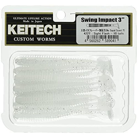 Keitech Swing İmpact 7.5cm (3") #422 Sight Flash Silikon Balık