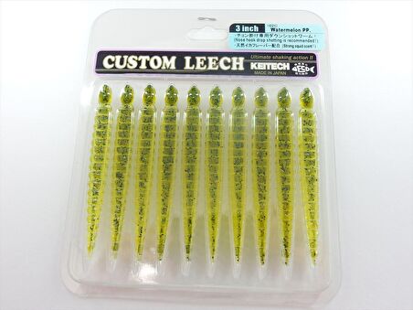 Keitech Custom Leech 7.6cm (3") #102C Watermelon PP