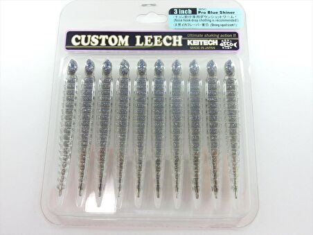 Keitech Custom Leech 7.6cm (3") #305C Pro Blue Shiner