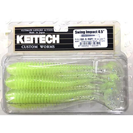 Keitech Swing İmpact 11.5cm (4.5") #484 Chartreuse Shad UV Silikon Balık