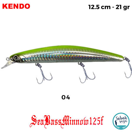 Kendo Seabass Minnow 125F 12.5cm 21gr. Sahte Balık Renk 04