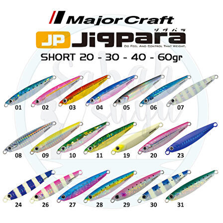 Major Craft Jigpara Short JPS-60gr 90mm #04 Blue Pink