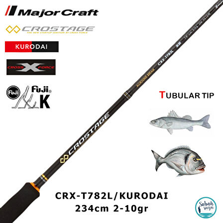 Major Craft Crostage CRX-T782L/Kurodai 234cm 2-10gr (2P) LRF Kamış