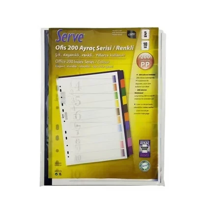 Serve 2000 Mikron PP Renkli Ayraç serisi 6510