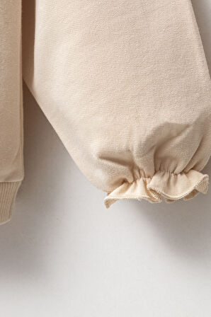 Mevsimlik Uzun Kollu %100 Pamuk Sweat Alt Üst Kız Çocuk İkili Taytlı Takım 1-4 Yaş