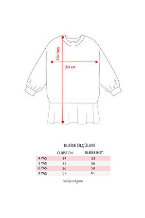 Kız Çocuk Piliseli Sweatshirt Elbise