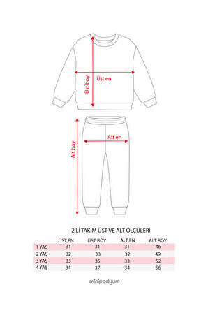 Erkek Çocuk 2 İplik Şardonlu Pamuklu Baskılı Eşofman Takımı