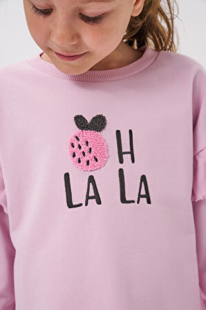 Oh LaLa Kız Çocuk Sweatshirt Ve Fitilli Tayt Pamuklu Alt Üst Takım