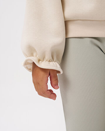 Kız Çocuk Önü Fiyonklu İspanyol Paça Taytlı İkili Takım