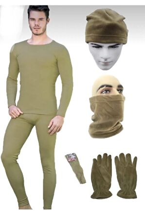 Asker Set Erkek Alt Üst Uzun Kol Termal Takım -20 Derece Tam Koruma