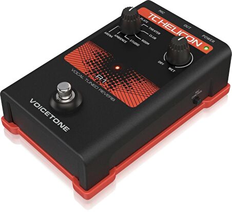 Tc Helicon Voicetone R1 Stüdyo Kalitesinde Canlı Vokal Yankı için Tek Düğmeli Pedal