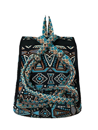 Kilim Desenli El Yapımı Sırt Çantası – Etnik Tasarım, Dayanıklı ve Katlanabilir