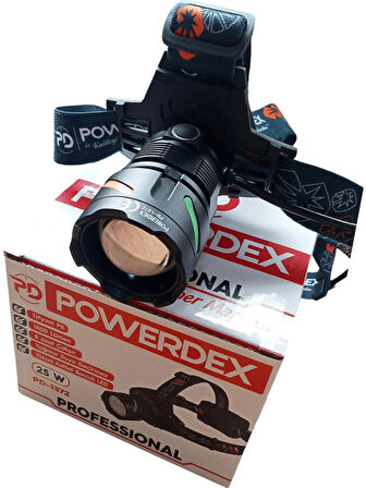 Pd-1372 Şarjl Edilebilir Pilli 25w Zoomlu Kafa Lambası