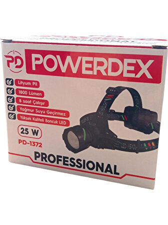 Pd-1372 Şarjl Edilebilir Pilli 25w Zoomlu Kafa Lambası