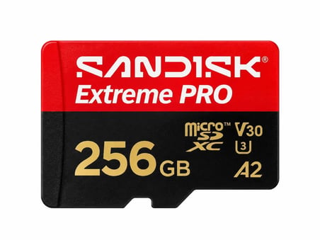 SanDisk Extreme Yeni Versiyon PRO 256GB microSDXC Hafıza Kartı 250MB/s Okuma 170MB/s Yazma V30 U3 A2 + SD Adaptör