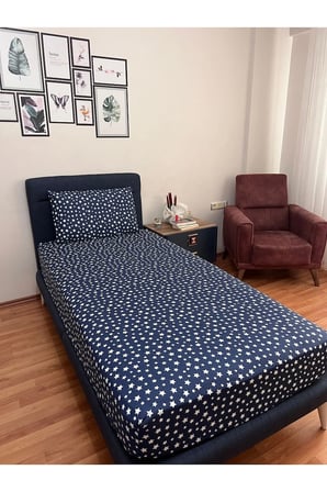 Tek Kişilik Lastikli Çarşaf (Yastıklı)