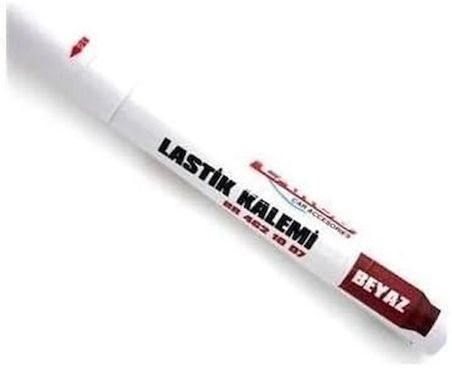 Lastik Yazma Kalemi Beyaz Bilyalı Vakum