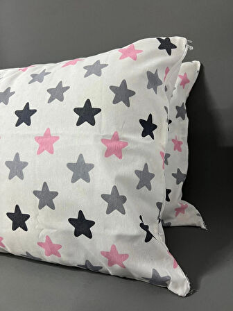 Desenli Fermuarlı | 2 Adet Yastık Kılıfı Pamuklu