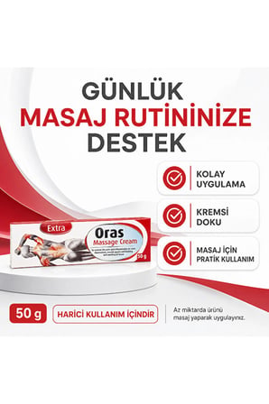 Oras Extra Massage Cream 50 g – Masaj Kremi, Vücut Masaj Bakımı
