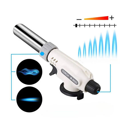 CT-STONES®  1300°C Çok Amaçlı Gaz Torch Çakmak - Mutfak, Mangal, Lehimleme Pürmüz Alev Tabancası