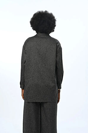 KADIN DÜZ RENK TEK CEPLİ GÖMLEK