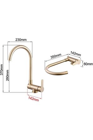 Mutfak Pencere Önü Katlanır Evye Bataryası Mat Gold Yeni 5 Yıl Garantili İTHAL