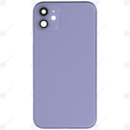 Apple iPhone 11 Uyumlu Logolu, Cam Arka Pil Kapağı - LENS HARİÇ