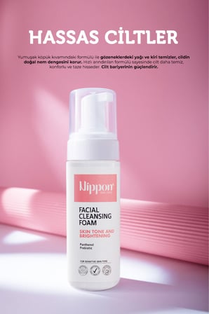 Dr.Clinic Nippon Cilt Ton Eşitleyici ve Aydınlatıcı Yüz Temizleme Köpüğü 150 Ml