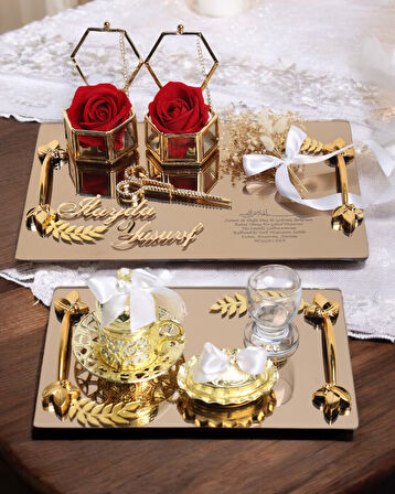 Harmony Söz Tepsisi ve Damat Kahve Fincan Tepsisi 