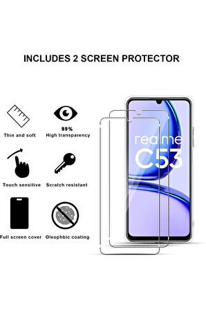 Realme C53 Nano Ekran Koruyucu Kırılmaz Cam - İnce Ve Esnek