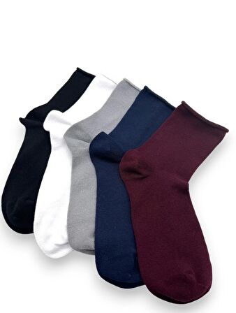 CİHO SOCKS Premium 5 Çift Kadın Lastiksiz Bambu Dikişsiz Soket Çorap