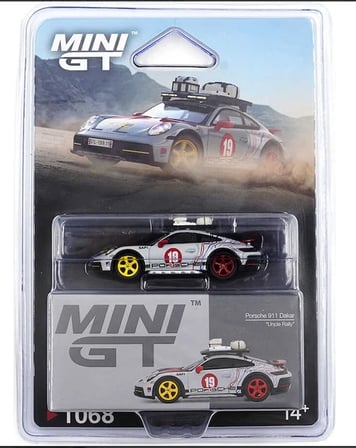 Mini GT Porsche 911 Dakar Uncle Rally 1:64 Diecast Model Araba Blister MGT01068-BL