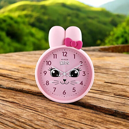 HEDİYELİK PEMBE ÇOCUK ODASI DUVAR SAATİ  27X39 CM