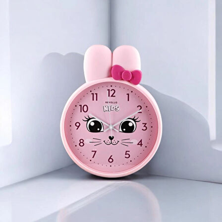 HEDİYELİK PEMBE ÇOCUK ODASI DUVAR SAATİ  27X39 CM