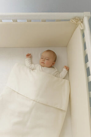 (4 Kenar) 80x130 Krem Renk Kenar Koruma Özel Ölçü 80*130