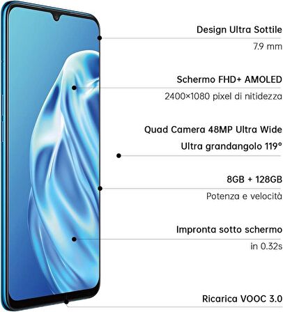 Oppo A91 Mavi 128 GB  / 8 GB Ram Yenilenmiş Ürün (Sıfır Gibi)