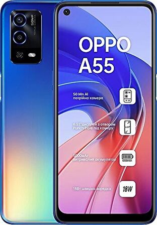 Oppo A55 128 GB Blue 4 GB Ram Yenilenmiş Ürün ( Sıfır Gibi)