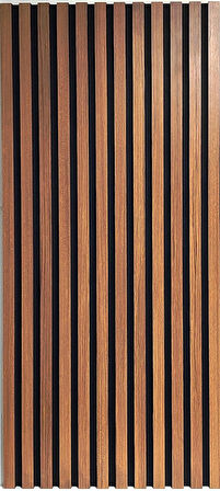 120 CM 12 ADET KENDİNDEN YAPIŞKANLI AHŞAP ÇITA - TEAK RENGİ