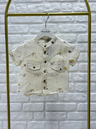  ERKEK BEBEK ÖZEL TASARIM PAMUKLU MÜSLİK TAKIM 2'li