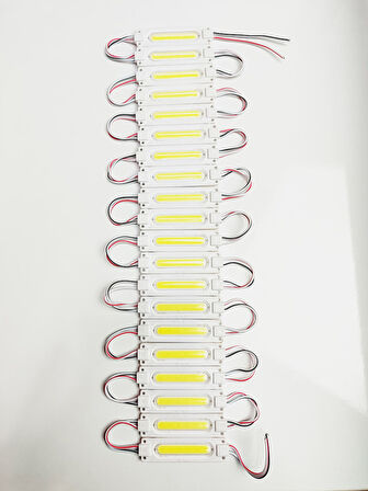 Cob Ledli Su Geçirmez Mercekli Beyaz Neon Parmak Led 20 Adet